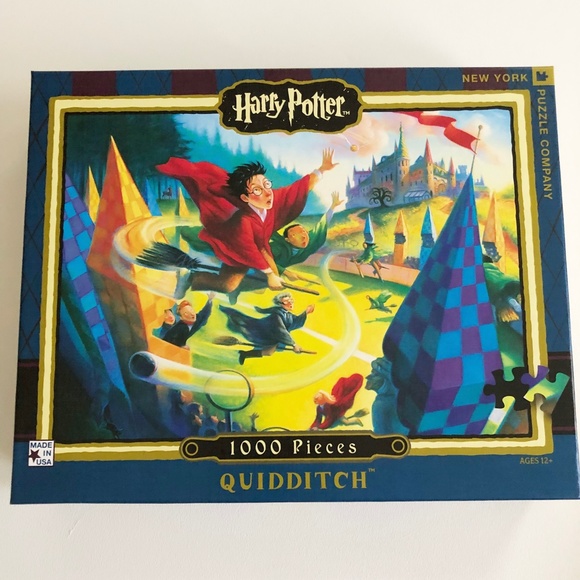 Lot 3 Harry Potter Puzzles- flying keys- quidditch- 2 sided SEALED & Opened - Picture 3 of 12
